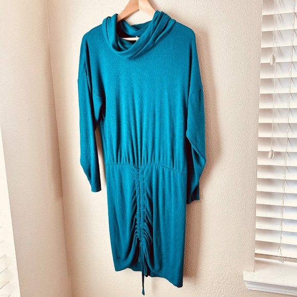 Free People Sundown Cowl Neck Ruched Mini Dress Size Small - Picture 3 of 16